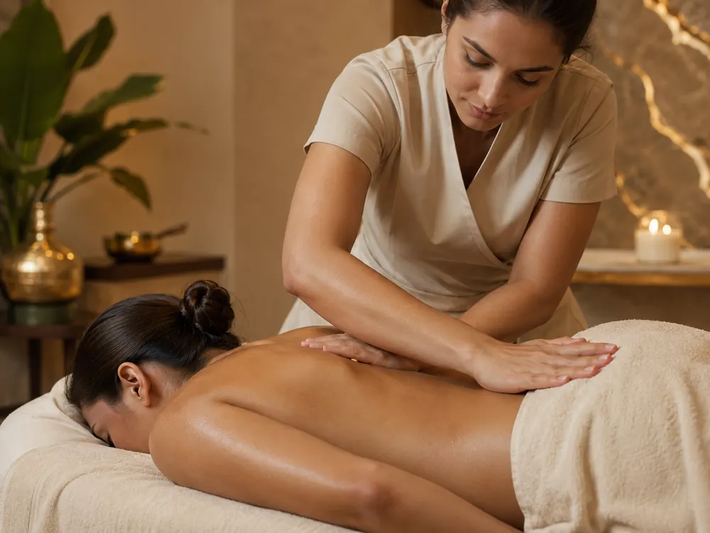 Deep tissue massage with focused therapeutic pressure
