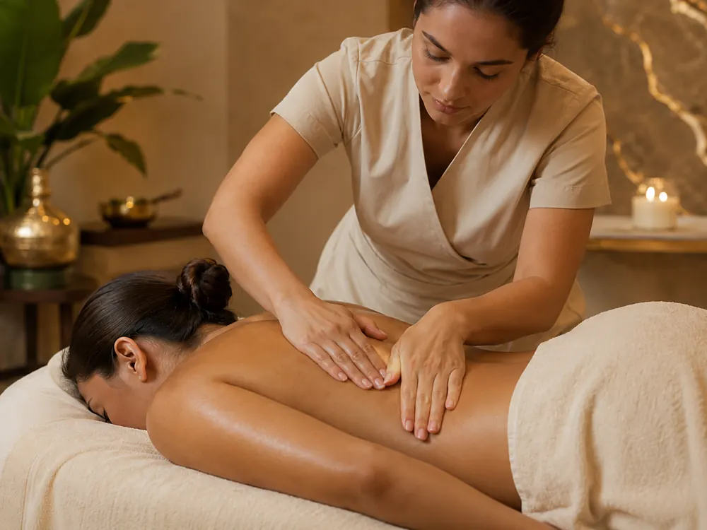 Swedish massage therapy in a serene spa setting